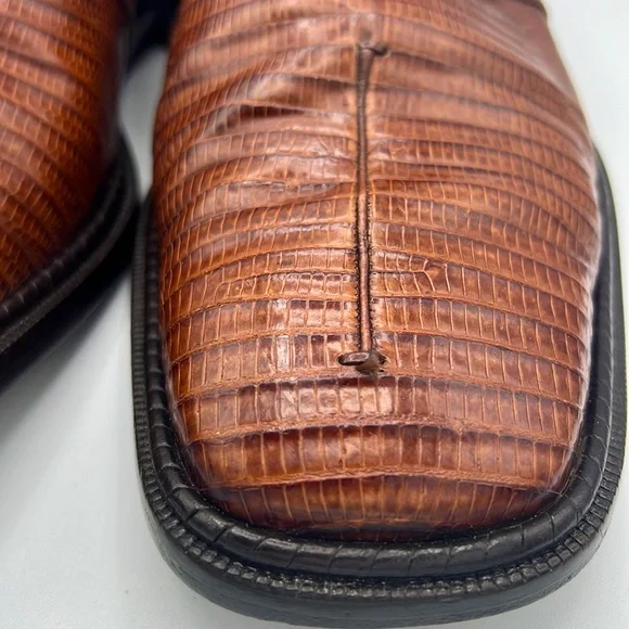 Paolo De Marco by Mezlan Genuine lizard men's shoes with monk strap 11M - Picture 8 of 15